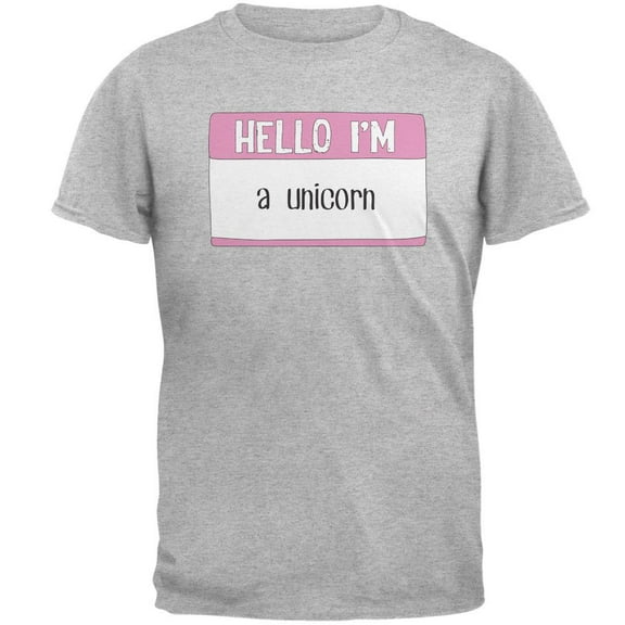 Halloween Hello I'm a Unicorn Mens T Shirt Heather LG