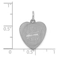 thumbnail image 3 of Sterling Silver Rhodium-plated On Graduation Day Heart Disc Charm, 3 of 3
