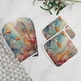 thumbnail image 5 of Underwater World Ship Coral Insulated Gloves And Pot Mats (four Piece Set), 5 of 6