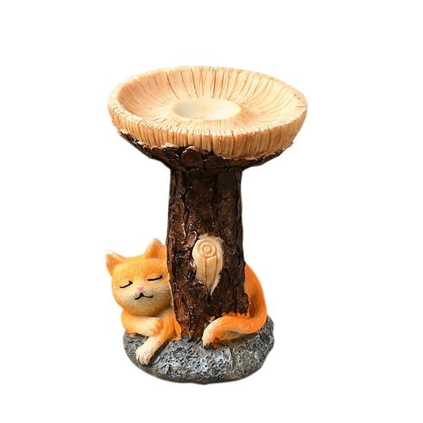 Adorno de mapache con base de cristal de girasol - Pequeño acento de decoración para la mesa, la repisa o la estantería