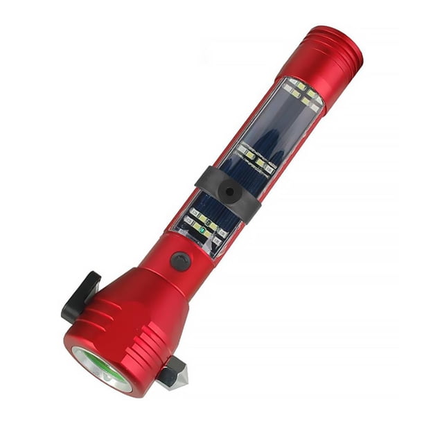 Ounissouiy Linterna Solar LED multifuncional, recargable por USB, martillo de seguridad para Escape de emergencia, luz de advertencia para exteriores, Iluminación novedosa No.1 Ounissouiy HA024977-01