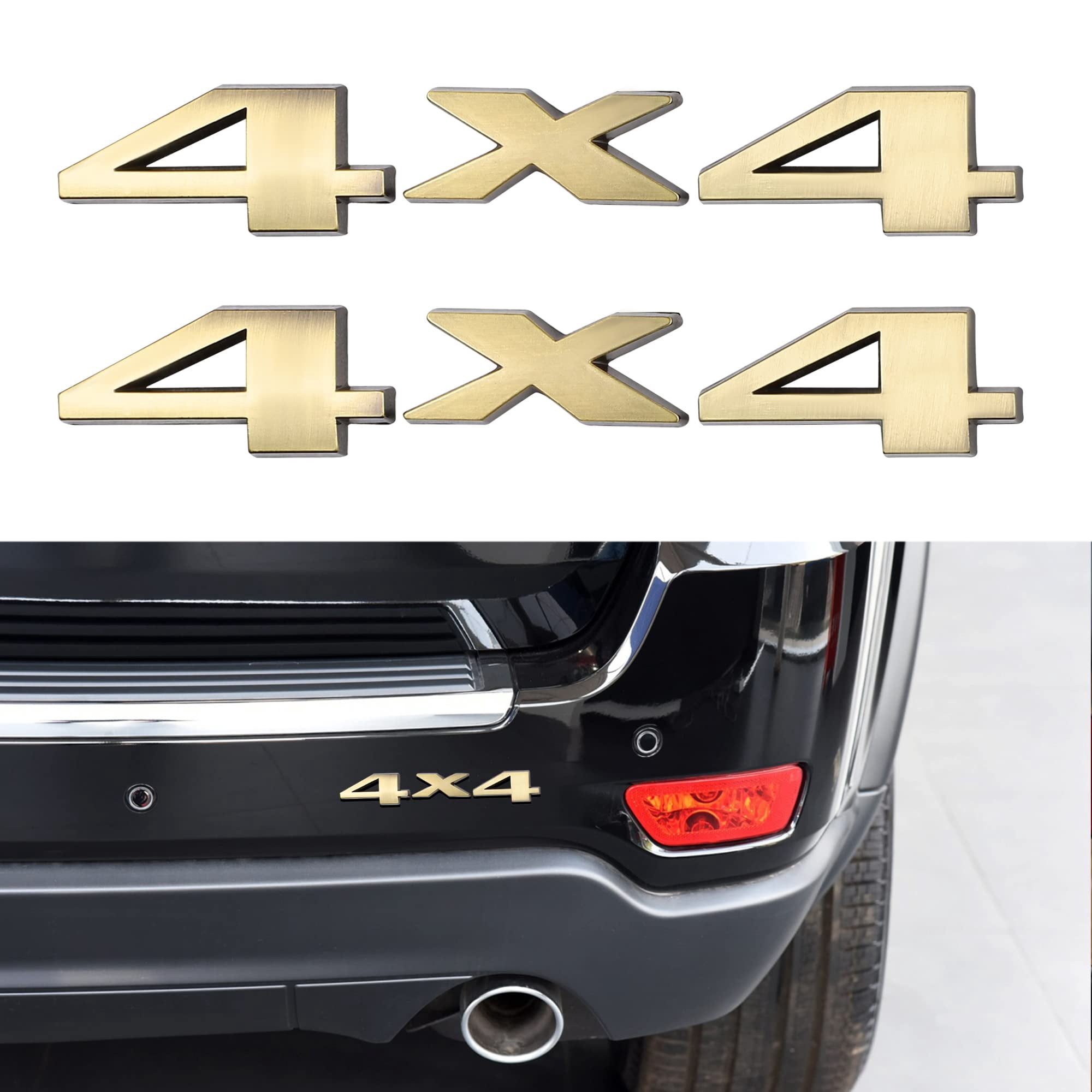 Adesivi 4X4 Gloss Black Per Ford Chevy Dodge Toyota GMC – 2 Pezzi