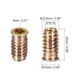 thumbnail image 2 of Unique Bargains 5/16-18 x 25mm Threaded Inserts Nuts, 100 Pack Wood Insert Nuts with Hex Wrench, 2 of 5