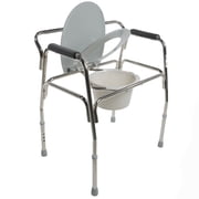 PCP Heavy-Duty Extra-Wide Adjustable Commode, Chrome,