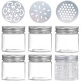 thumbnail image 2 of YILOSF-6 pcs 150ml 5 OZ 3 Styles Scented Beads Container Air Freshener Solid Perfume Aroma Diffuser Empty Storage Containers with Hollow Lids Round Jars Sample for Aromatherapy (6), 2 of 4