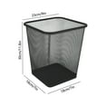 thumbnail image 3 of Metal Mesh Round Trash Can | Small Garbage Bin for Bathroom Bedroom Office Kitchen | Durable Metal Construction | Black or Silver Finish | 12x9x7 Inches, 3 of 6