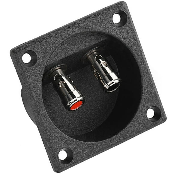 Square Terminal, 2 Binding Post Cable Speaker Connectors Terminal Speaker Wire Terminals with Push Spring Type Acoustic Components Speaker Components Acoustic Components Speaker Te