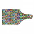 thumbnail image 1 of Skull Cutting Board, Skull and Crossed Pirate Flags Jolly Roger Inspired Pattern Colorful Design Print, Tempered Glass Cutting and Serving Board, Wine Bottle Shape, Multicolor, by Ambesonne, 1 of 1