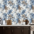 thumbnail image 2 of Peel and Stick Wallpaper Soft Blue Beige Floral White Wall Mural 17.7in x 9.8ft Self Adhesive Removable Wall Paper Renter Friendly Wallpaper for Bedroom Livingroom, 2 of 8