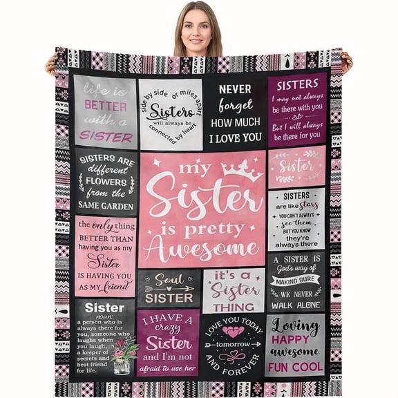 Birthday Gifts for Women Girls Throw Blanket 60"X50", Happy Birthday Decorations for Women, Gifts for Women Birthday Unique, Womens Birthday Gift Ideas for Her Friend Mom Sister Grandma Wife