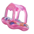 thumbnail image 3 of Flotador de piscina divertido con dosel, flotador inflable de dibujos animados para nadar, juguete acuático para parque acuático, playa al aire libre Con asa sin campana, 3 of 9