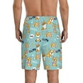 thumbnail image 5 of Cauagu Cute Dogs Corgi Print Pajama Bottoms for Men Sleep Pajama Shorts Elastic Waistband Sleep Pajama Short Men's PJ Shorts -3X-Large, 5 of 6
