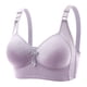 thumbnail image 1 of Gibobby Brasier deportivo para mujer Sujetador con aros de talla grande con correa para el hombro ajustable con copa moldeadora de botón trasero de encaje(Morado,44), 1 of 2