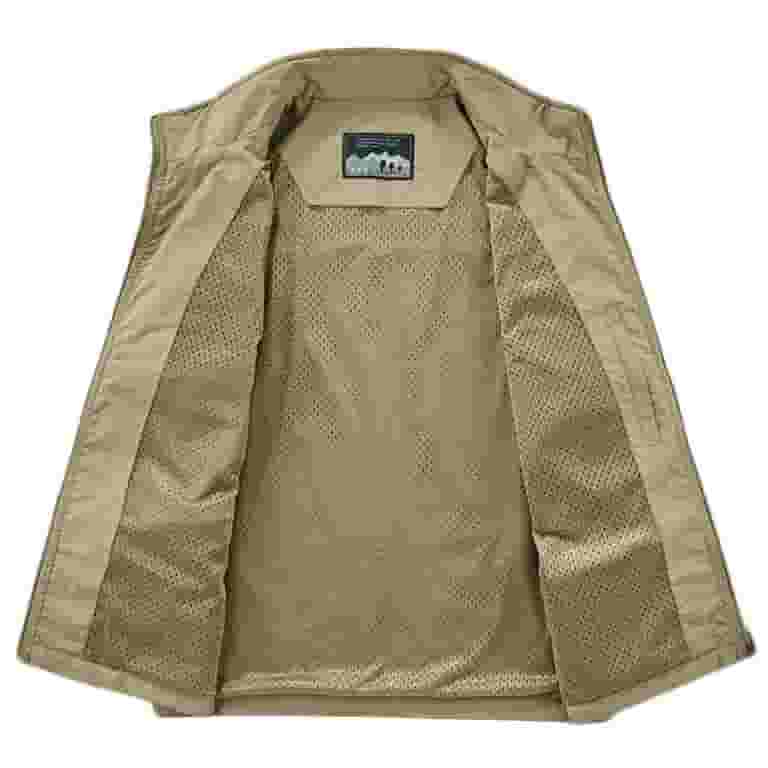 2025人気特価 Mens RYRJJ Work Zip Full Cargo Vest Photo Travel Summer Vest Clothing