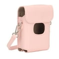 thumbnail image 2 of Funda protectora portátil para cámara instantánea con correa para el hombro, de piel sintética de color puro, para Instax Mini Link 2, color rosa, 2 of 12
