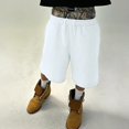 thumbnail image 2 of Athletic Shorts Men Breathable Embroidered Design Print Summer Casual Shorts Straight White XXL, 2 of 4