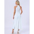 thumbnail image 3 of DARING DIVA Women's Sleeveless Chiffon Wide Leg Jumpsuit S White, 3 of 6