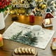 thumbnail image 1 of Manteles individuales navideños de 30 x 45 cm con diseño de copos de nieve y árbol de Navidad para fiestas, cocinas y comedores. Mantel individual de poliéster., 1 of 6