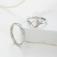 thumbnail image 6 of Glowing Band Moonstone Silver Couple Matching Promise Rings for Couples, Women, Men, Him, Her Set of 2 - Adjustable, Gift Wrap, 6 of 6
