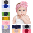 thumbnail image 2 of xiaxaixu Bandeaux pour Bébé Bandeaux Doux Extensibles Fleur Grand Bande pour Cheveux, 2 of 6