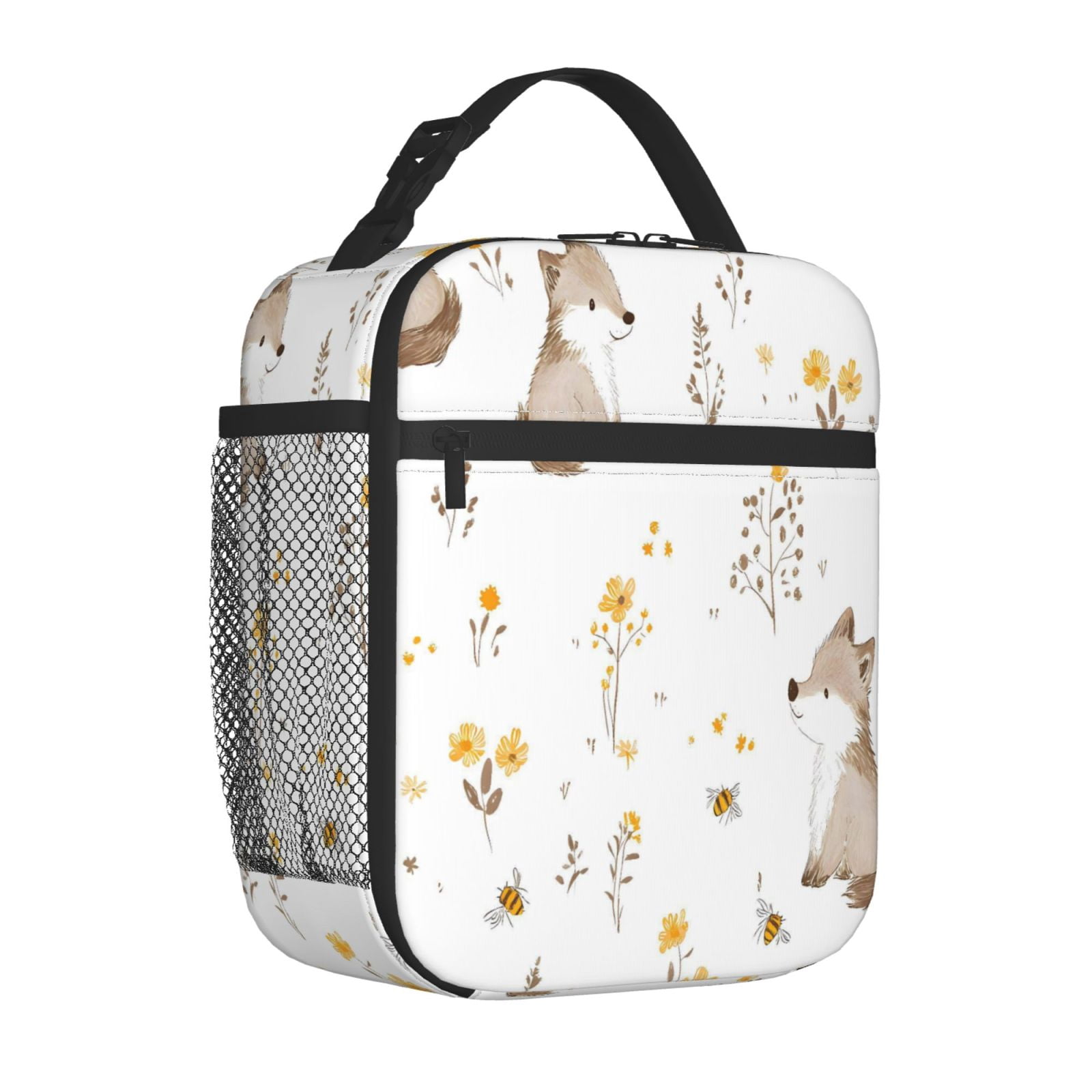 Lunch Bag For Women Men Insulated Portable Lunch Box Bento Box Office Picnic Travel Cooler Bag Little Fox