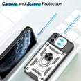 thumbnail image 4 of for iPhone 11 Pro Max Case with HD Screen Protector, Heavy Duty Shockproof with 360° Rotation Metal Kickstand [Military Grade] Protective Case for iPhone 11 Pro Max, Silver, 4 of 15
