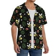 thumbnail image 4 of Balery Bees Men's Casual Button Down Shirt Short Sleeve Textured Summer Cuban Beach Shirts-Medium, 4 of 7
