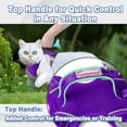 thumbnail image 3 of Cat Harness and Leash Set Escape Proof for Kitten Walking, Soft Adjustable Top Handle Vest Harnesses for Cats, Easy Control Breathable Reflective Small Medium Large, Purple, S, 3 of 9
