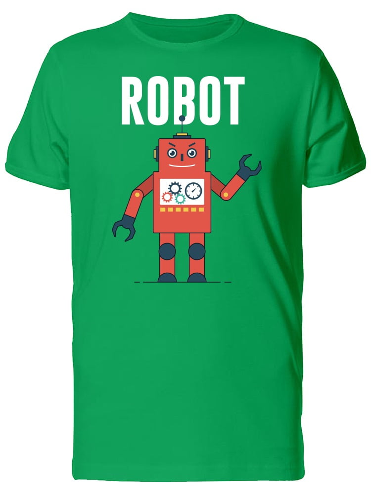Robot Women Cartoon Short Sleeve T-shirt Tops Men Crew Neck Casual Tee 3XL 2XL