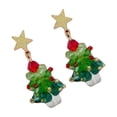thumbnail image 2 of Michellecmm Women Christmas Earrings Dainty Star Tree Bell Dangle Earrings Holiday Jewelry for Young Ladies, 2 of 8