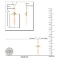 thumbnail image 4 of Dazzlingrock Collection Round Lab Grown White Diamond Solitaire Accent Cross Pendant with 18 inch Silver Chain for Women (0.11 ctw, Color H-I, Clarity SI2) in 14K Rose Gold, 4 of 5