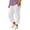 White, variant on IFNWSV Boys Pants Solid Color Cotton Linen Breathable Elastic Waistband Comfortable Loose Casual Trousers Khaki 14-15 Years