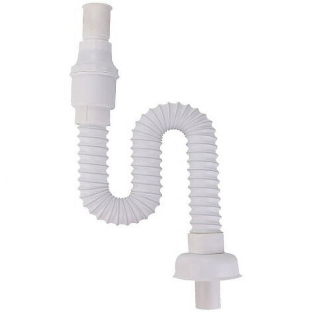 Laklulu Manguera de drenaje de agua, sifón para lavabo más 4 abrazaderas de manguera aptas para lavabos y fregaderos de lavavajillas, manguera de drenaje para lavavajillas utiliza un diseño