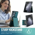 thumbnail image 7 of for Samsung Galaxy Z Fold 6 Case with Card Holder, for Samsung Z Fold 6 Wallet Case with RFID Blocking, Magnetic Closure Back Card Holder Kickstand Premium PU Leather Durable Shockproof Case,Green, 7 of 7