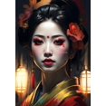 thumbnail image 3 of Póster y impresiones de mariposas y chicas de anime con flores samuráis japonesas modernas, impresión en lienzo, arte de pared, imagen para decoración de sala de estar y estudio, 3 of 5