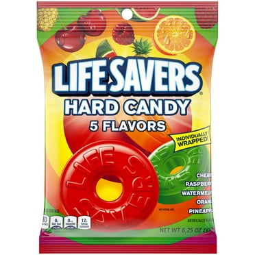 Pack of 2 - Lifesavers, Hard Candy 5 Flavors Bag, 6.25 Oz Packaging May Vary