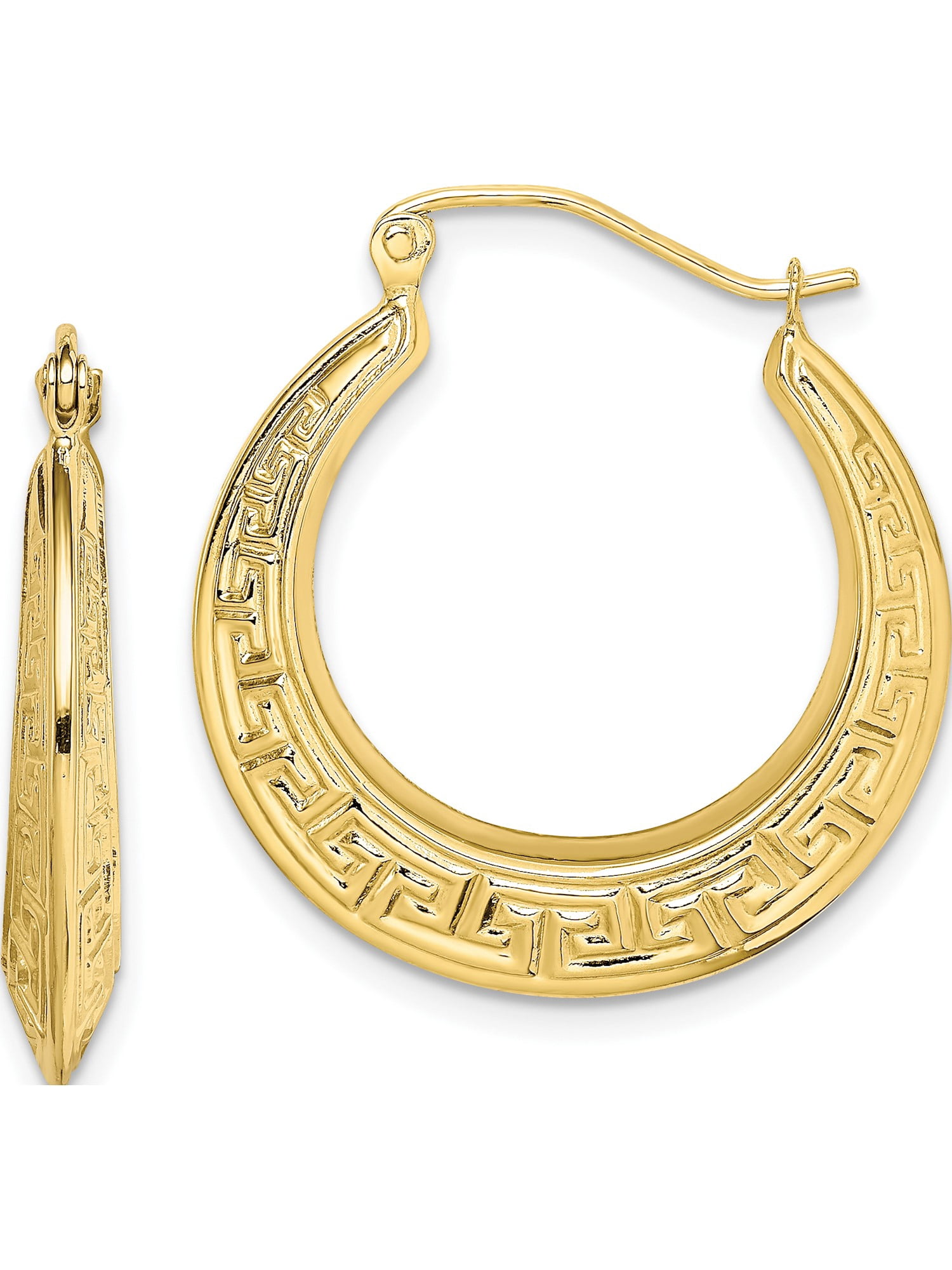 Jewelry By Sweet Pea Designer 10K Yellow Gold Polished Hollow Greek 