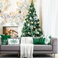 thumbnail image 6 of Christmas Pillow Covers 12x20 Set of 4 Farmhouse Christmas Decorations Happy Holidays Holly Jolly Snowflake Merry Christmas Decor Pillow Cover Cushion Case for Couch Sofa(Green), 6 of 6