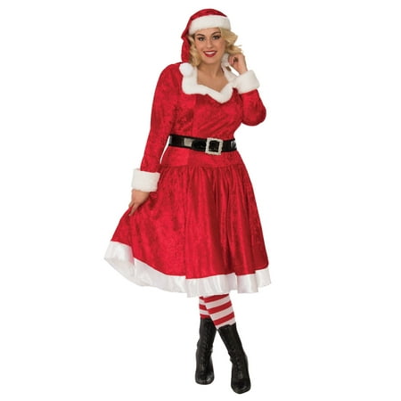 Womens Curvy Miss Santa Costume