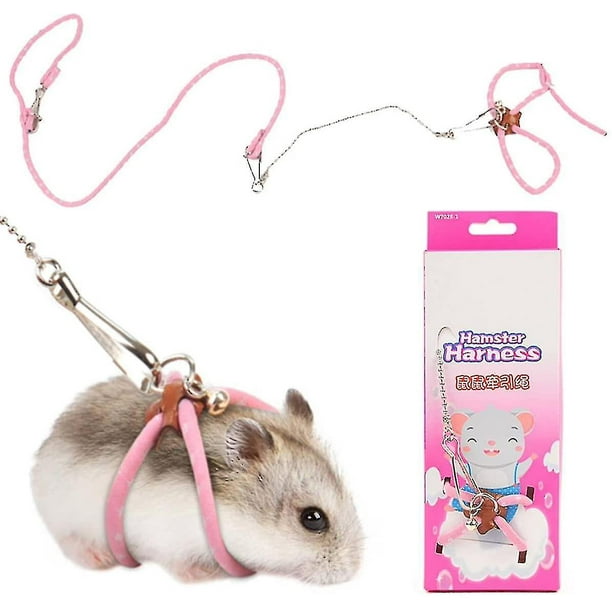 Pet Hamster Harness Small Animals Harness Rope Adjustable Small Animal Lead For Hamster z Walmart