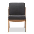 thumbnail image 3 of Baxton Studio Wera Accent Slipper Chair in Dark Gray, 3 of 9
