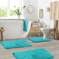 Nestl Super Soft Shaggy Bath Rug, Absorbent Bathroom Rug, Small Medium