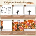thumbnail image 5 of Wallpaper Seamless 70s retro floral vintage daisy flowers Peel and Stick Wall Murals 100"H x 144"W Removable PVC Wall Paper Self-Adhesive Wall Paintings Art Decor for Bedroom Living Room, 5 of 7