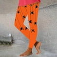 thumbnail image 6 of Women's Sweatpants Pants Leggings for Women Halloween High-Waisted Funny Graphic Daily Pants for Gym Fall Clothes S-129 Orange M, 6 of 6