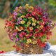 thumbnail image 4 of Wmhnj Set de 12 ramos de flores artificiales para exteriores, ideales para cestas colgantes y decoracin de jardn. Flores sintticas resistentes a la intemperie para lucir todo el año., 4 of 9