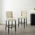 thumbnail image 7 of Modway Baronet Bar Stool Upholstered Fabric Set of 2 in Beige, 7 of 7