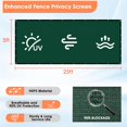 thumbnail image 4 of xft (.x.m) Privacy Screen Fence Garden Windscreen Mesh Shade Sail Net Barrier Reinforced Bindings and Brass Grommets Cable Zip Ties Included, 4 of 9