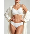 thumbnail image 3 of SHARICCA Women Comfort Seamless Wirefree Bra Lace Patchwork Smooth T-shirt Bra, 3 of 7