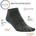thumbnail image 5 of FUN TOES 3 Pairs Men's Cotton Toe Socks - Breathable Mesh, Barefoot Running, Shoe Size 6-10, 5 of 5