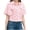 W-162 Pink, variant on Pink Vneck Chiffon Shirts for Women Summer Fall 3/4 Length Sleeve Brunch Peplum Polka Dot Top T Shirt Blouse Women 2026 Clothes Fashion Country Concert Y2K XXL